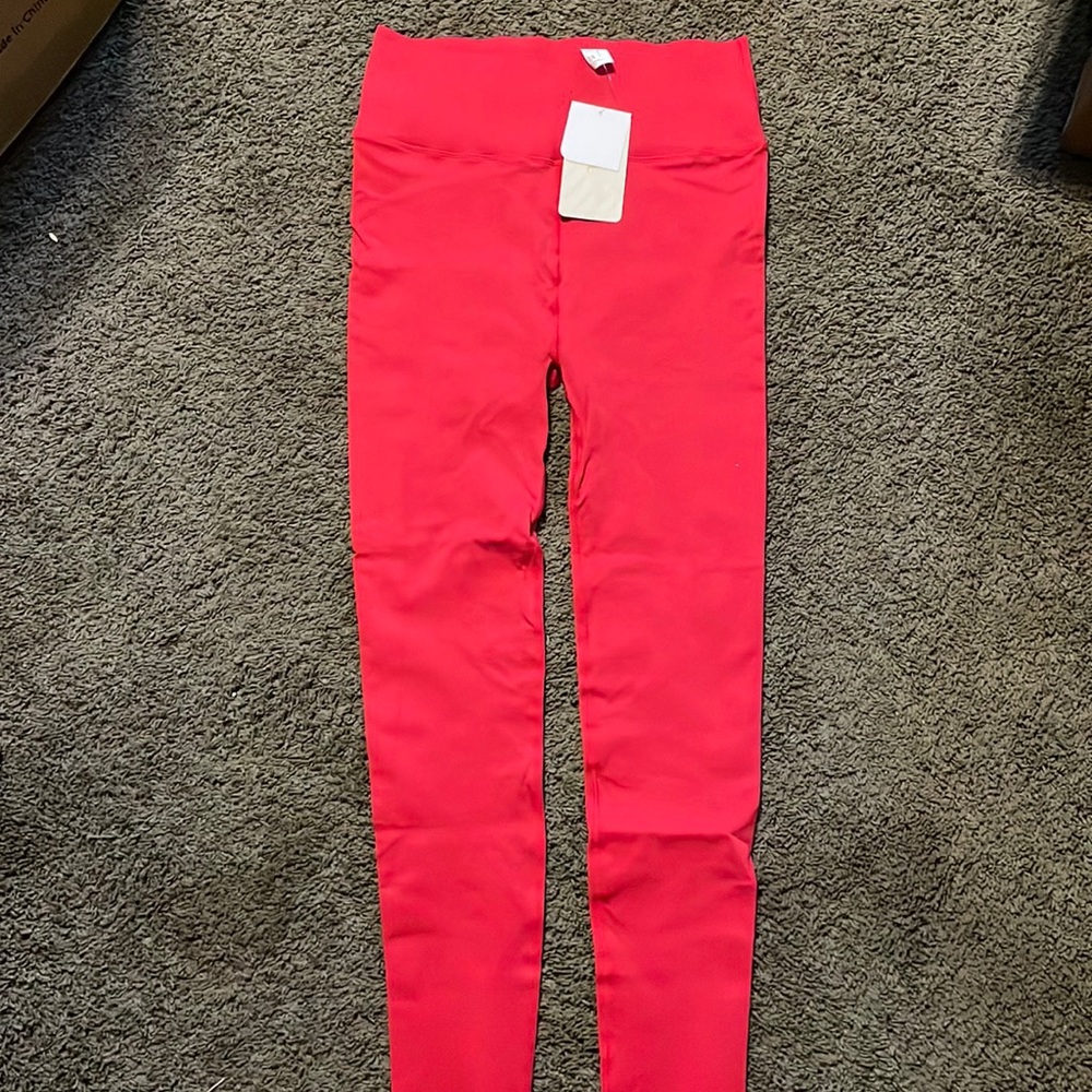 Fabletics persimmon red athletic leggings